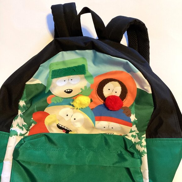 South Park Backpack Laptop Bag Fuzzy Detail Official 2024 Stan Kenny Cartman - Picture 2 of 7